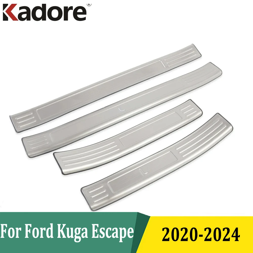 For Ford Kuga Escape 2020 2021 2022 2023 2024 Inner Door Sill Scuff Plate Trim Outer Doors Sills Cover Car Accessories Styling