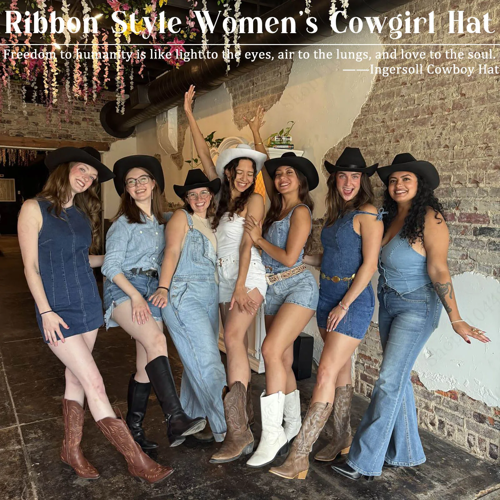 6-30Pcs Wedding Cowboy Hats Bachelorette Cowgirl Hats Felt 