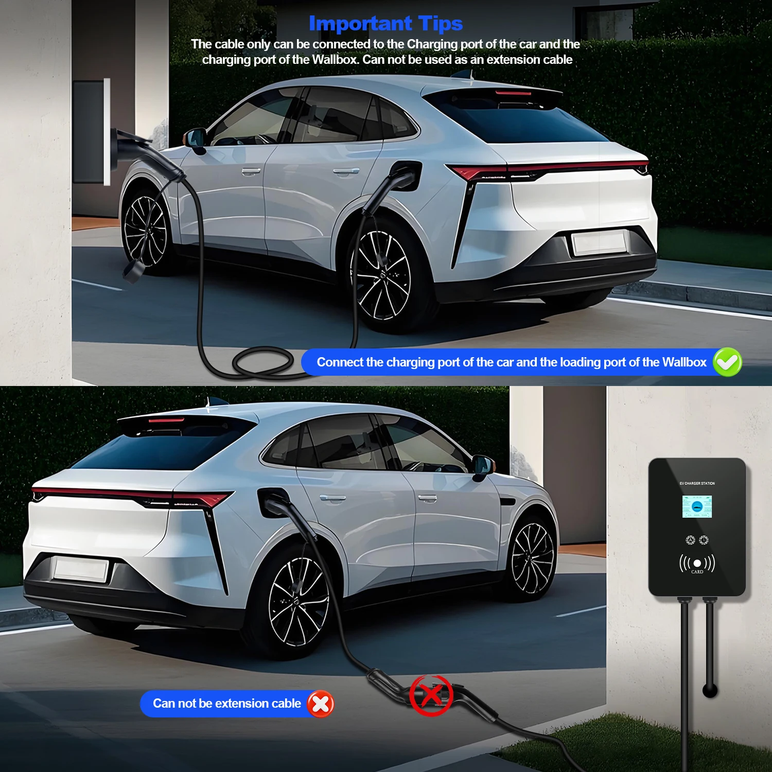 Kolanky EV كابل شحن Type2 ذكر التوصيل إلى GB/T المقبس سيارة الجانب 16A 3.6kW 32A 7.2kW 1P 11kW 22kW 3P ل GBT مركبة كهربية