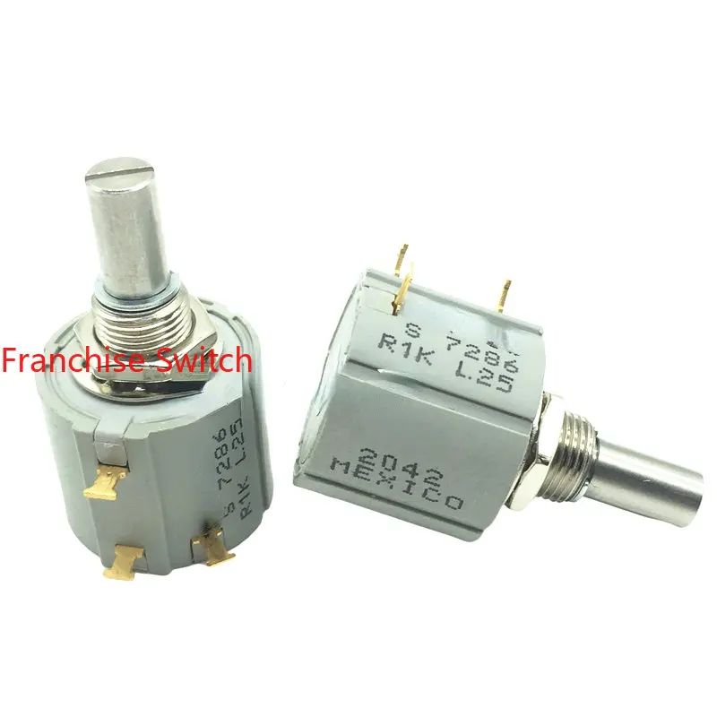 

Precision Multi Turn Winding Potentiometer 7286 R1K 2K 5K 10K 10 Turns L.25