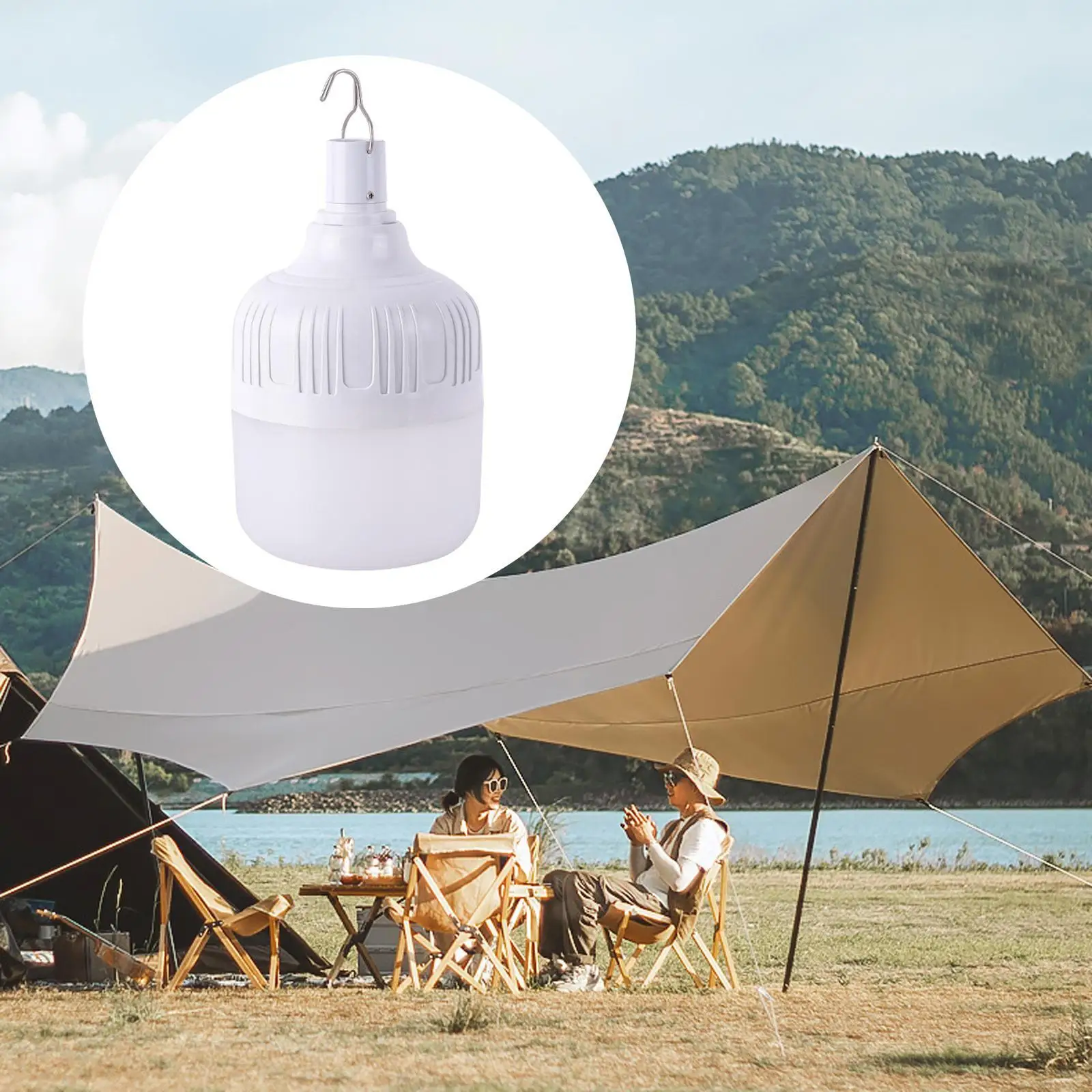 หลอดไฟ LED USB โคมไฟตั้งแคมป์สีขาวสำหรับแบกเป้ตั้งแคมป์บาร์บีคิว