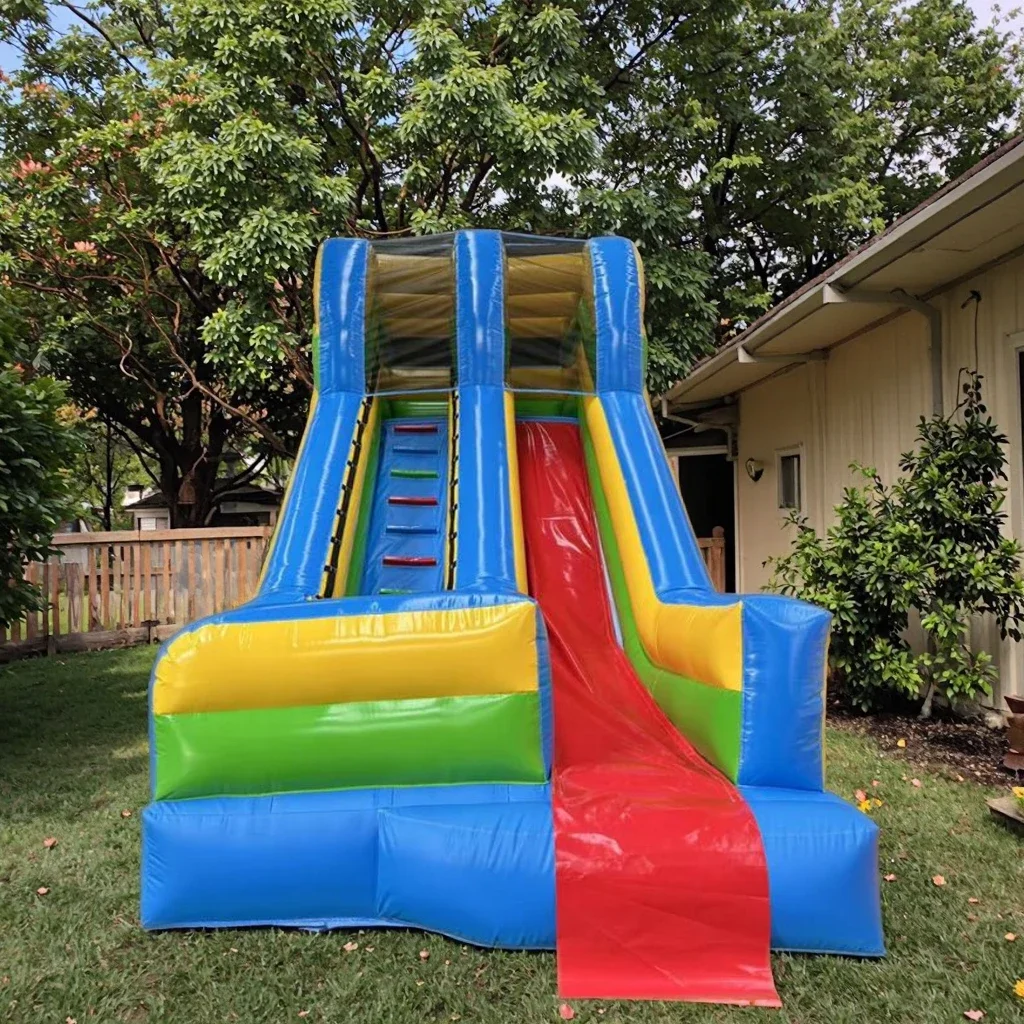 Blower Luxury Bouncing Modern Theme Park Large Outdoor Pvc Bouncy Inflatable Castle Balloon with Slidepromote sales