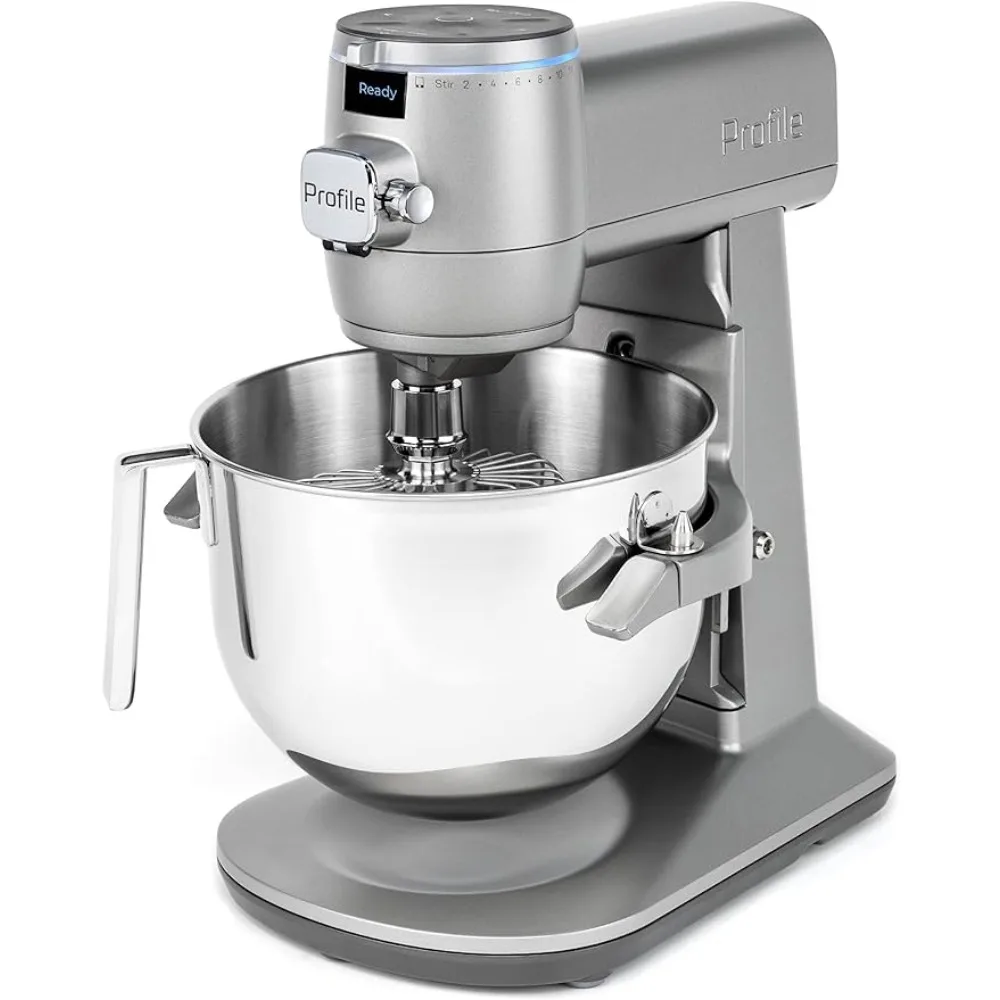 

GE Profile Smart Stand Mixer w/Built-In Smart Scale & Auto Sense Technology, 7qt Stainless Steel Bowl, 11 Speed l Dough