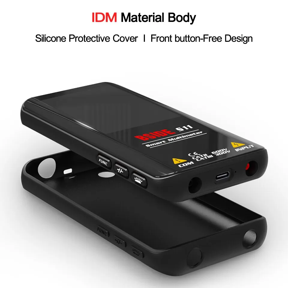 BSIDE Multimetro digitale Tester per elettricisti intelligenti Carica USB T-RMS DC AC Tensione Capacità Ohm Hz NCV Multitester professionale