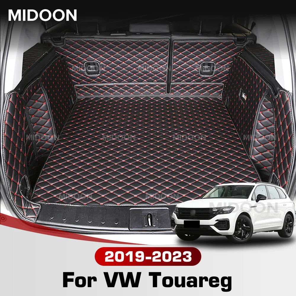 Car Rear Trunk Mat For Volkswagen VW Touareg 2019-2026 Full Coverage Car Boot Liner Cargo Protector Auto Interior Accessories