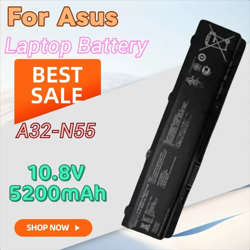 

New A32-N55 Laptop Battery 10.8V 5200mAh for Asus N45 N45E N45S N45F N45J N45JC N45SJ N45SV N45SN N45SF N45SL A32-N45