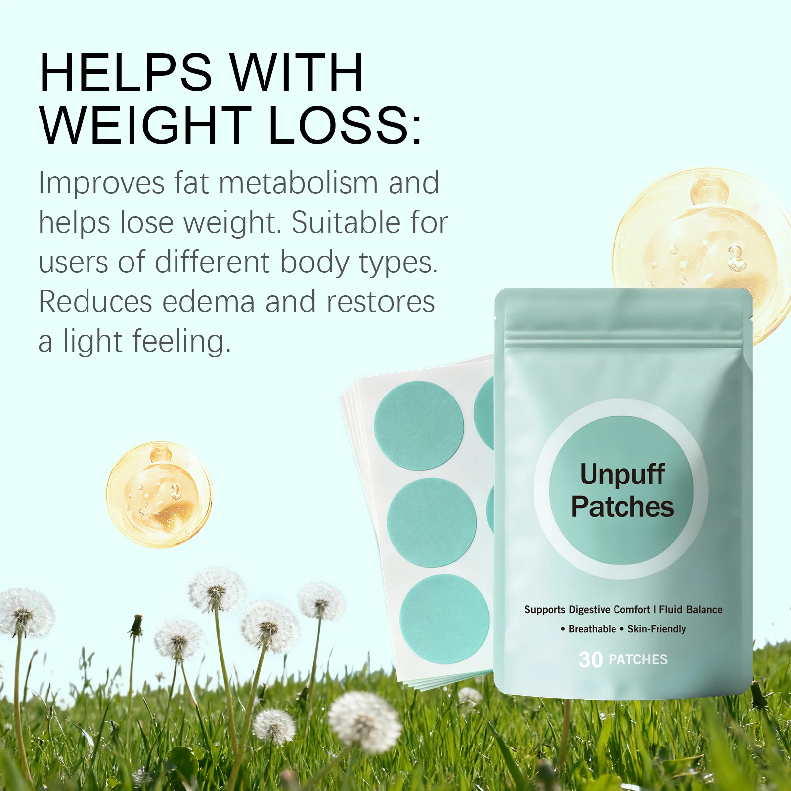 Weight Management Patch Body Shaping Fat Burning Anti Cellulite Improve Stomach Control Appetite Balance Hunger Hormones Patch view 5