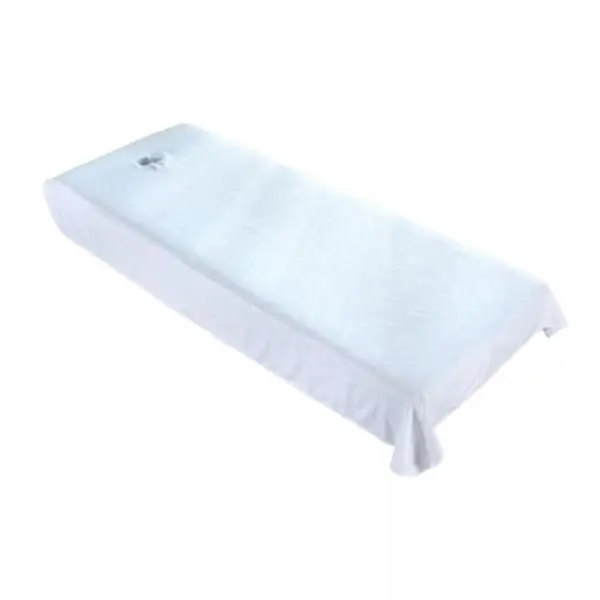 Massage Bed Tablecloth with Face Hole Portable Soft Bed Cover Polyester Material for Beauty Salon or Massage Center
