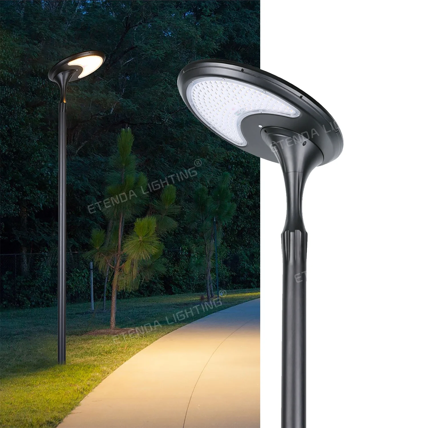

High Brightness Landscape Garden Light Outdoor Waterproof IP65 Solar Street Lamp With Pole