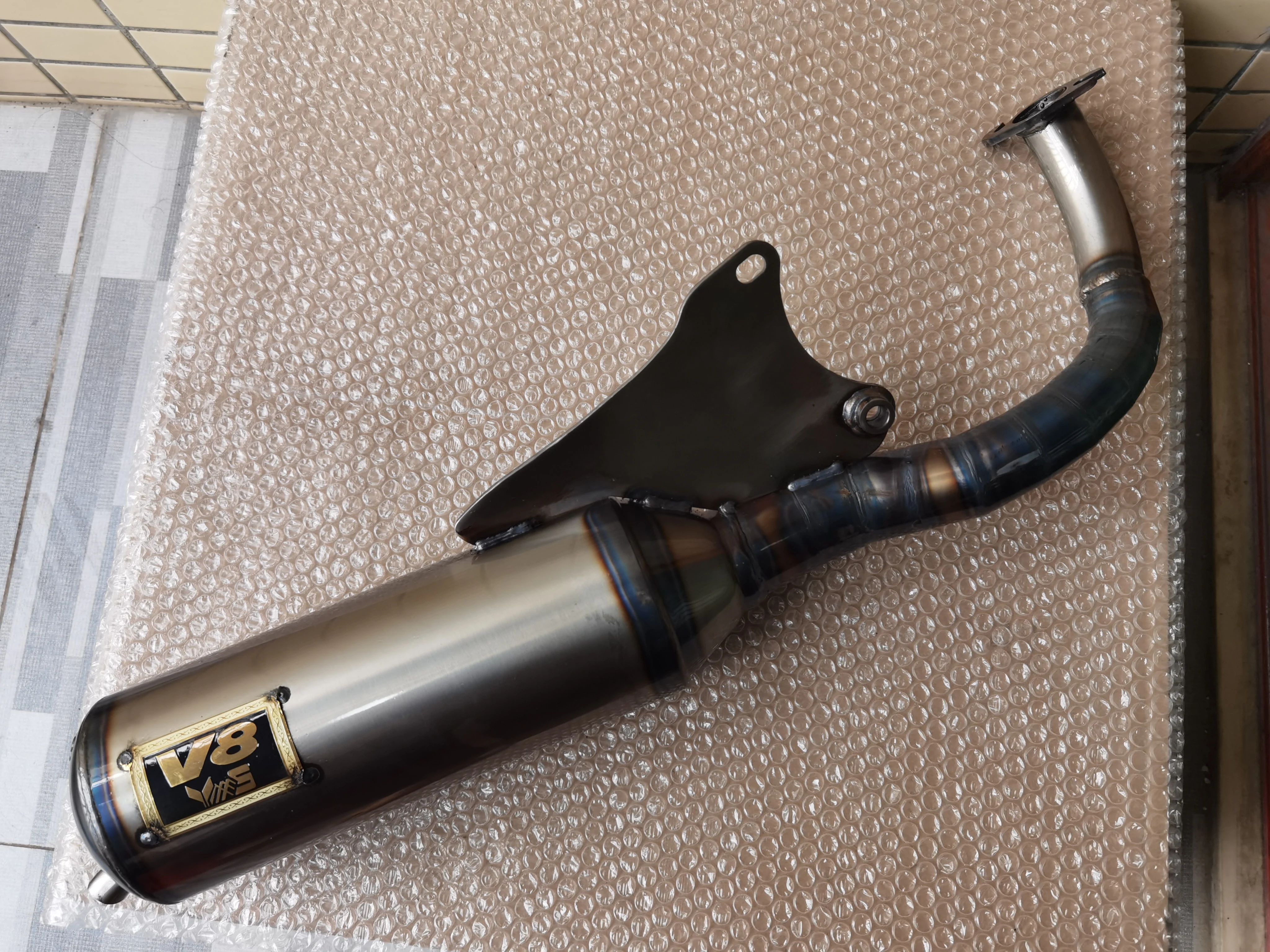 V8 Modified Racing Full Exhaust System For yamaha bws100 4vp exhaust 100-125cc 4vp Scooter 100cc 125cc