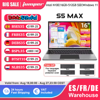 Jumper EZbook S5 Max Laptop 16 Inch, 16GB RAM 512GB SSD, Processor Alder Lake N100 Notebook, Battery 38Wh, Two Speaker, Type-C