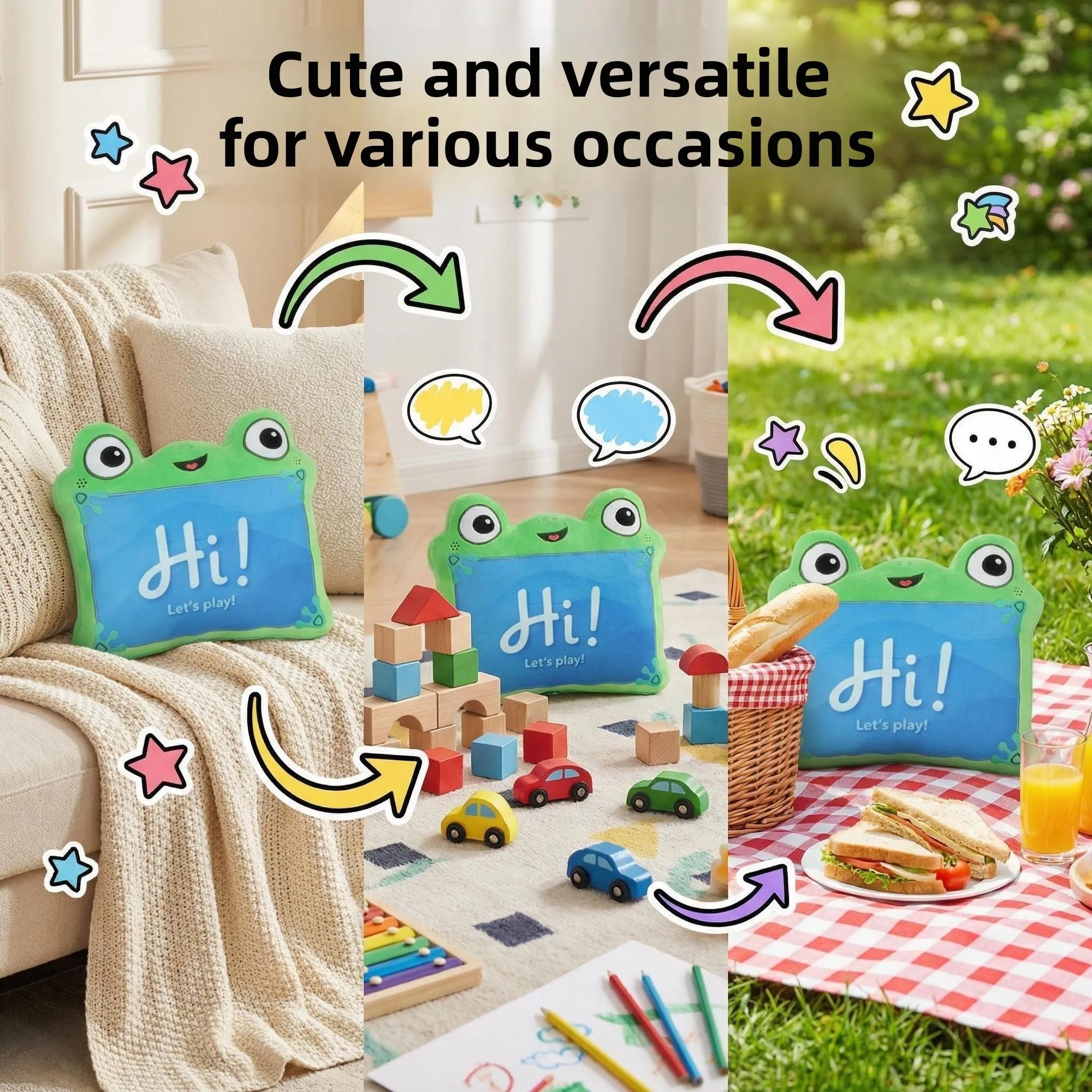 Toy Story 5 Lilypad Cartoon Frog Plush Doll Pillow  Stuffed Cushion Toy Soft Lily Pad Stuffed Cushion Toy for Home Decoration