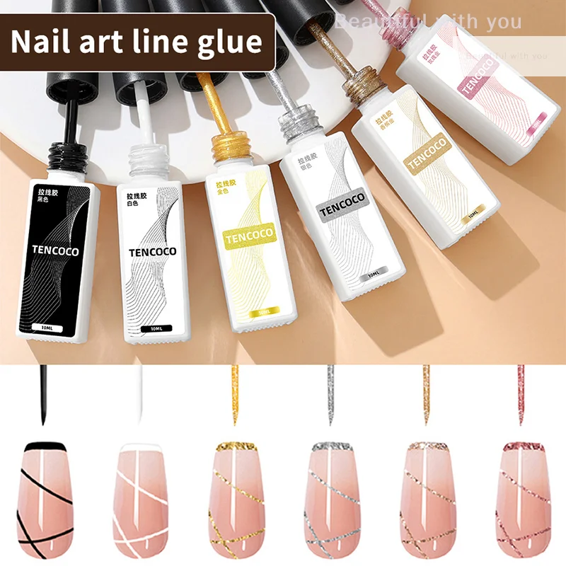 Revestimento de glitter reflexivo gel prata dourado unha polonês puxar linha graffiti pintura listra diy unhas francesas design pintura gel