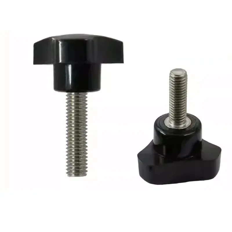 1/2 Pcs Triangle Head Bakelite Hand Tighten Thumb Screw M4 M5 M6 M8 Hand Knob Screws 304 Stainless Steel Plastic Head Bolt