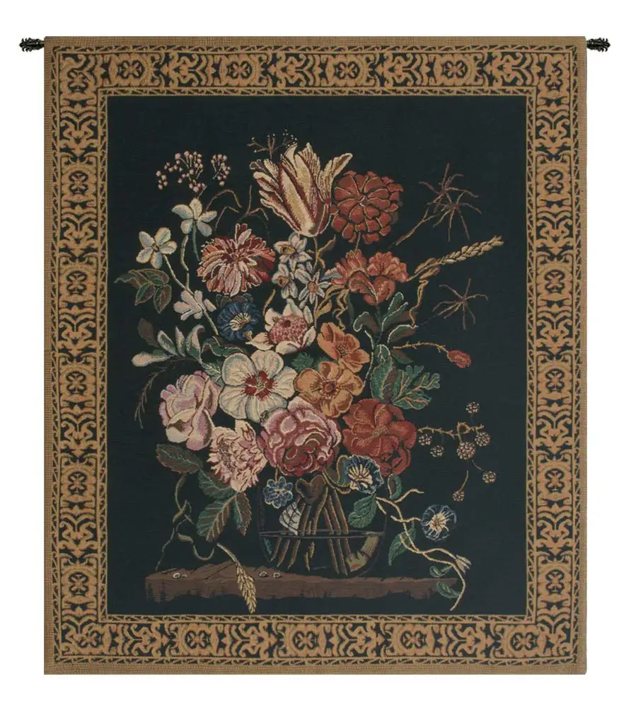 Nicolaes Van Verendael Bouquet Decorative Tapestry Wall Hanging 33 x 26 in