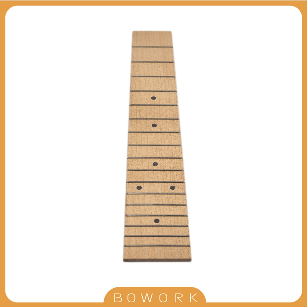 

23" Inches Maple Wood Ukulele Fretboard Fingerboard Chrome 17 Frets DIY Concert Ukulele Hawaii Guitar Parts Luthier Accessories