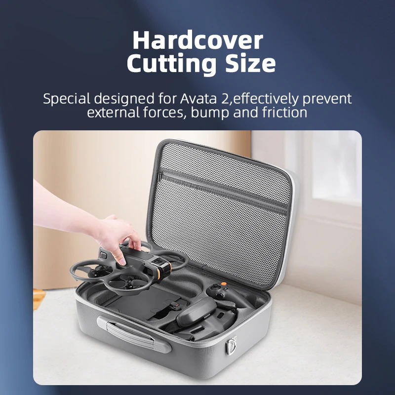 BRDRC Carrying Case/Handbag For DJI Avata 2, PU Anti-scratch Large Capacity Storage Bag With Shoulder Strap Avata 2 Accessories