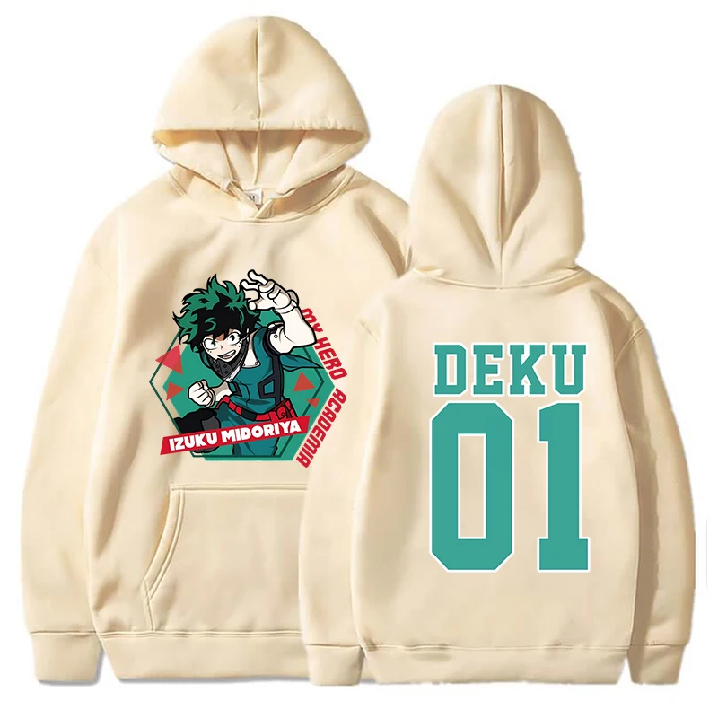 New Anime Deku Print Hoodies Women Men Causal Tops Unisex Fashion Harajuku Long Sleeve Sweatshirts Fleece Pullover