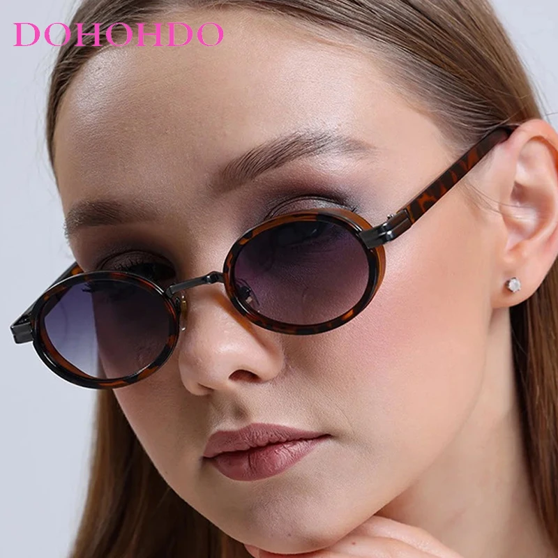 

Retro Oval Sunglasses For Women Men Fashion Hip-Hop Sunglasses Small Frame Sun Glasses Punk Driving Fishing Travel Shades UV400