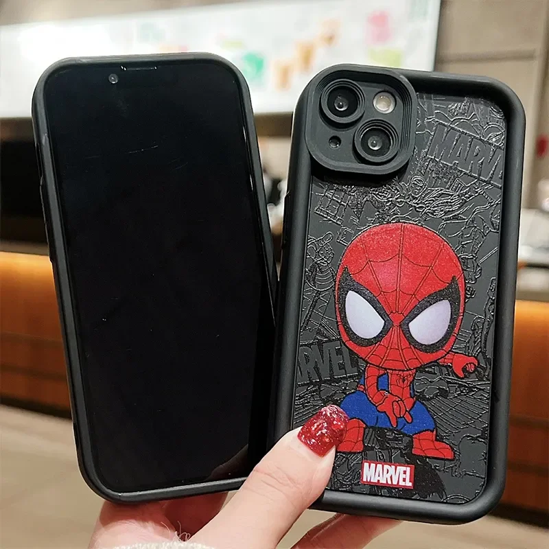 Cool Marvel Spider Man Soft Silicone Phone Case For iPhone 16 14 15 13 Pro Max 12 11 PRO XR XS MAX 7 8 Plus SE 2020 Back Cover image 4