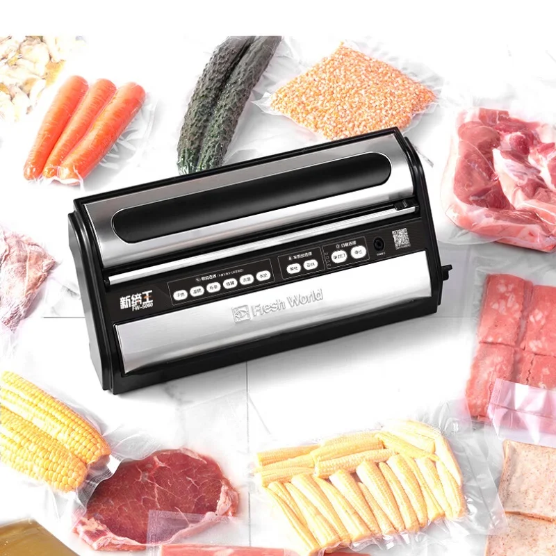 Multi-Functional Wet and Dry Vacuum Sealer for Food Preservation with Powerful Suction for Home and Commercial Use 220V