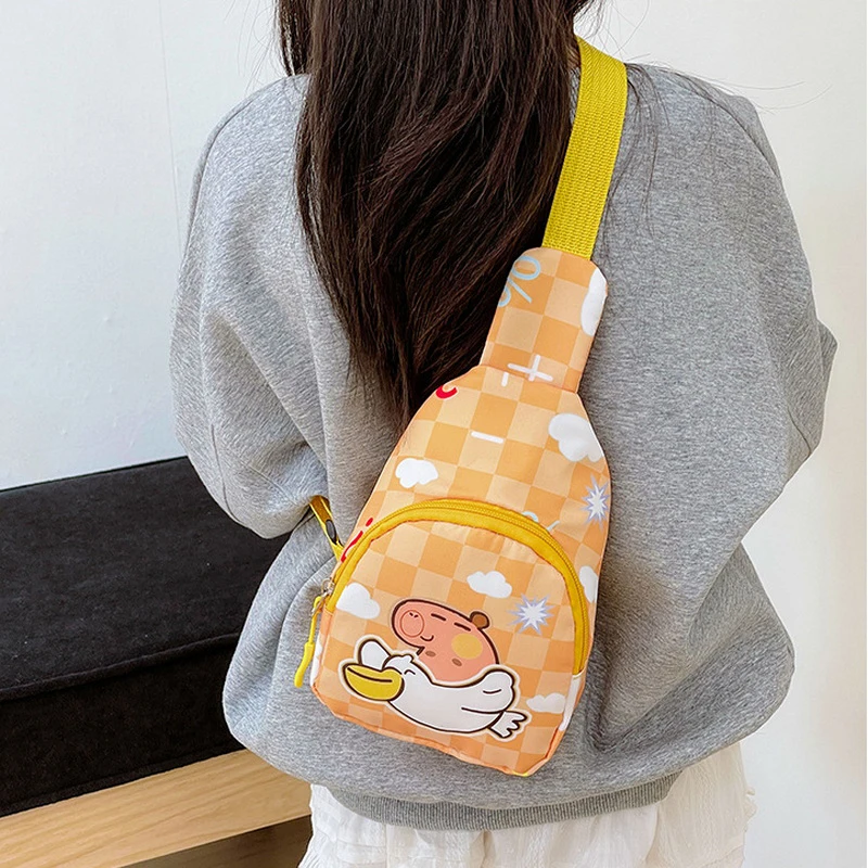 

Kawaii Capybara Crossbody Bag Cute Doll Chest Bag Fashion Multifunctional Storage For Kids Portable Gift For Girls Boys