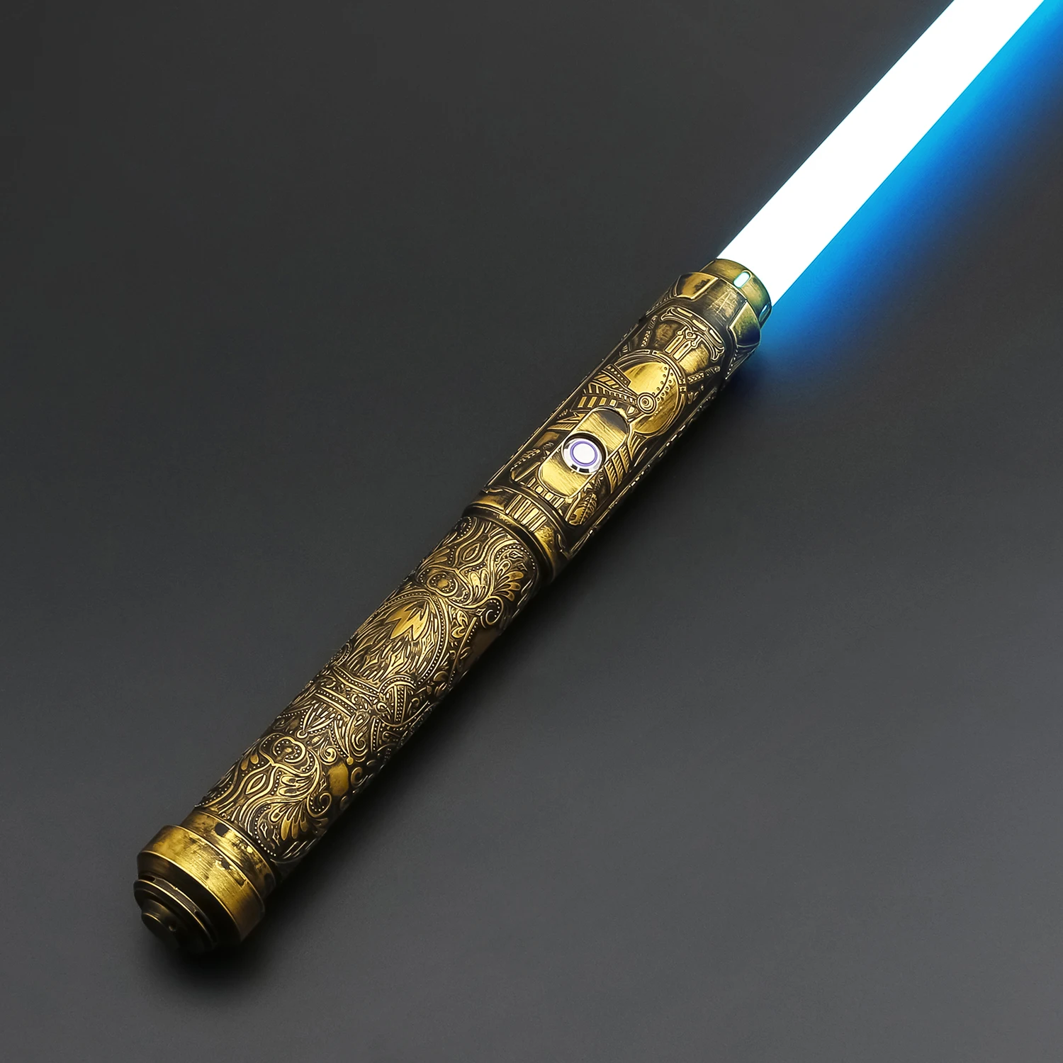 Txqsaber rgb pixel pesado duelo espada laser balanço suave alça de metal sabre de luz cosplay foc jedi espada 12 cores foc dueling