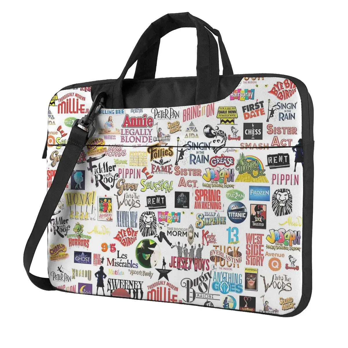 

Musical Logos Laptop Bag Case Protective Vintage Computer Bag Bicycle Crossbody Laptop Pouch