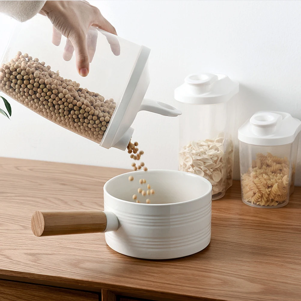 

Airtight Storage Tank Container Kitchen Grain Sealed Jar Transparent Spice Jars Pantry Containers Food with Lids