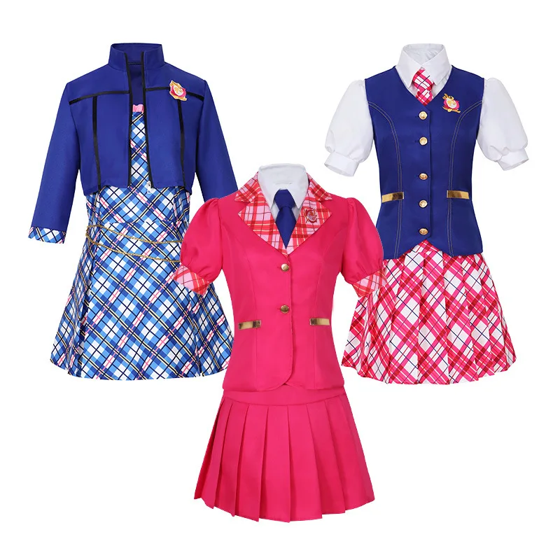 Disfraz de Cosplay de Película, Uniforme Escolar de Princesa, Vestido de Delancy Sofia Ella, Conjunto de Top y Falda, Disfraces de Halloween para Mujeres Adultas
