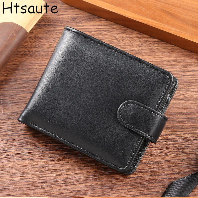 Heren Pu Lederen Portefeuilles Visitekaartje Houder Premium Short Id Houder Portefeuilles Voor Man Luxe Geld Tas Munt Portemonnee Clutch