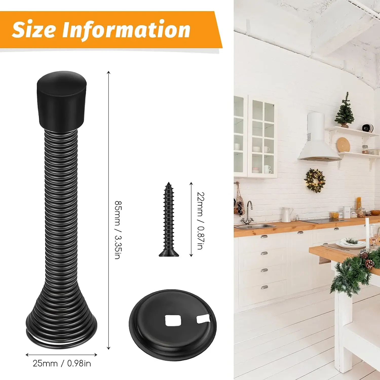 

High-quality 6/12Pcs Spring Door Stopper, Noise Canceling Anti-Collision Door Knob Pad Shockproof Wall Protector for Home