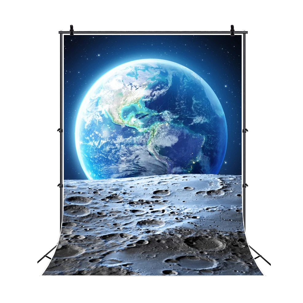 Astronaut Moon Space Photography Backdrop for Baby Children Portrait Birthday Party Photo Background Photoshoot Photozone Props