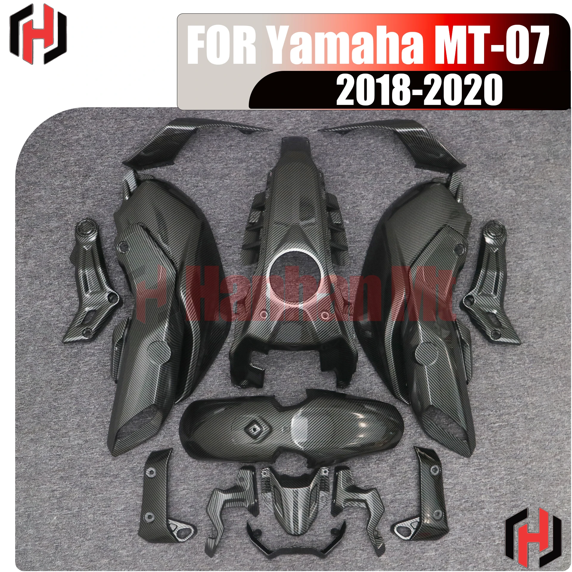 

For Yamaha MT-07 mt07 2018 2019 2020 Motorcycle Complete Fairing ABS Plastic Body Decoration Kit