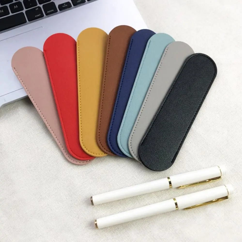 

Легкие сумки-карандаши из искусственной кожи, однотонные, большой вместительный чехол для ручек, пенал, офисные принадлежности