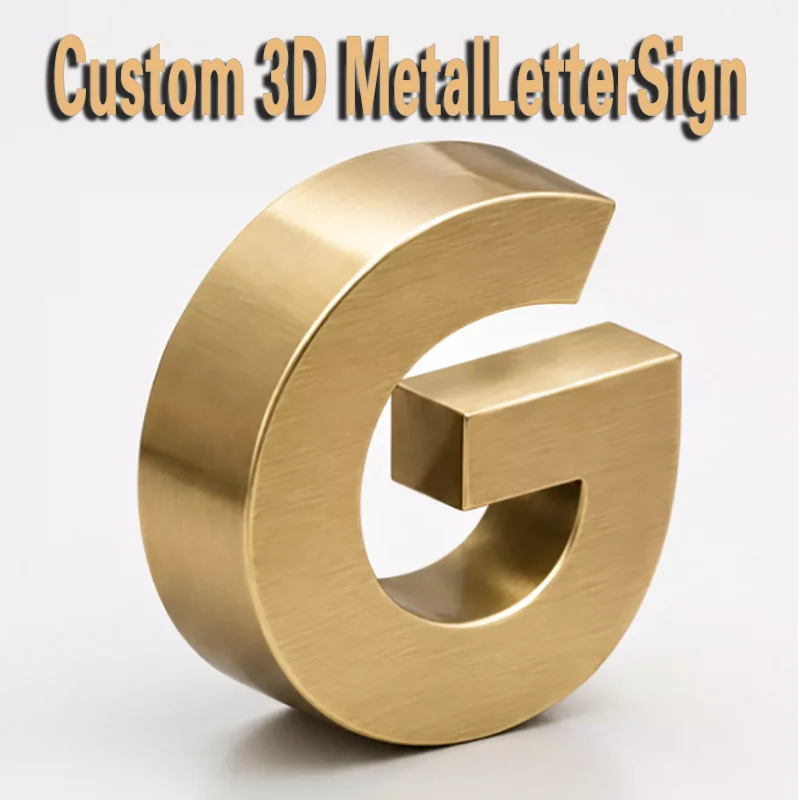 Custom 3D Metal Alphabet Sign Personalized Wall Decor for Business ，Hotel ，Shop Branding Door Plates Address Building Sign