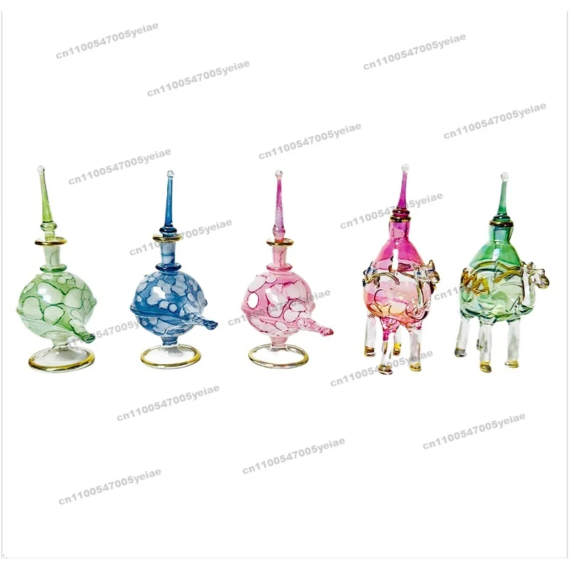 Egyptian Handmade Fragrance Bottle, Aromatherapy Bottle, Perfume Bottle, Glass Bottle Travel Special Souvenir Ornament