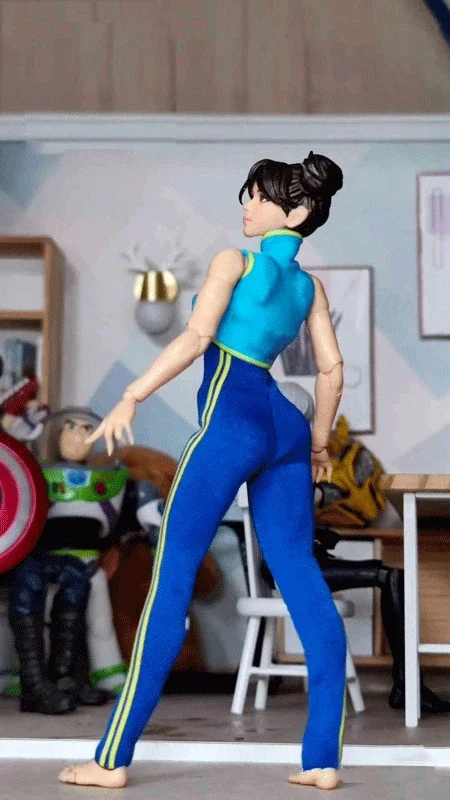 

1/12 Female Soldier Clothes Vest Jumpsuit Model for 6'' Chun-Li Romankey Figma