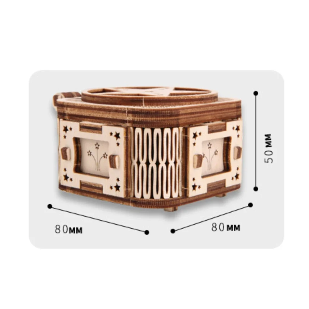 Carillon in legno fai-da-te-Puzzle 3D Set di giocattoli da costruzione per adolescenti e adulti fai da te modello meccanico primaverile regalo