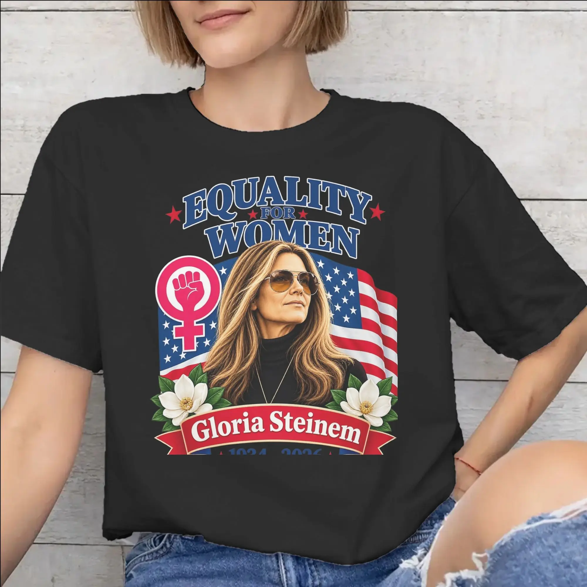 RIP Gloria Steinem  Tee Shirt for Men Women Graphic T Shirts  Cotton Clothes