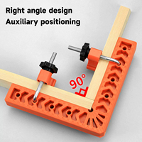 Right Angle Fixing Clip 90 Degree L-shaped with scale Auxiliary Fixture Positioning Panel Fixing Clip Woodworking Clamping Tool