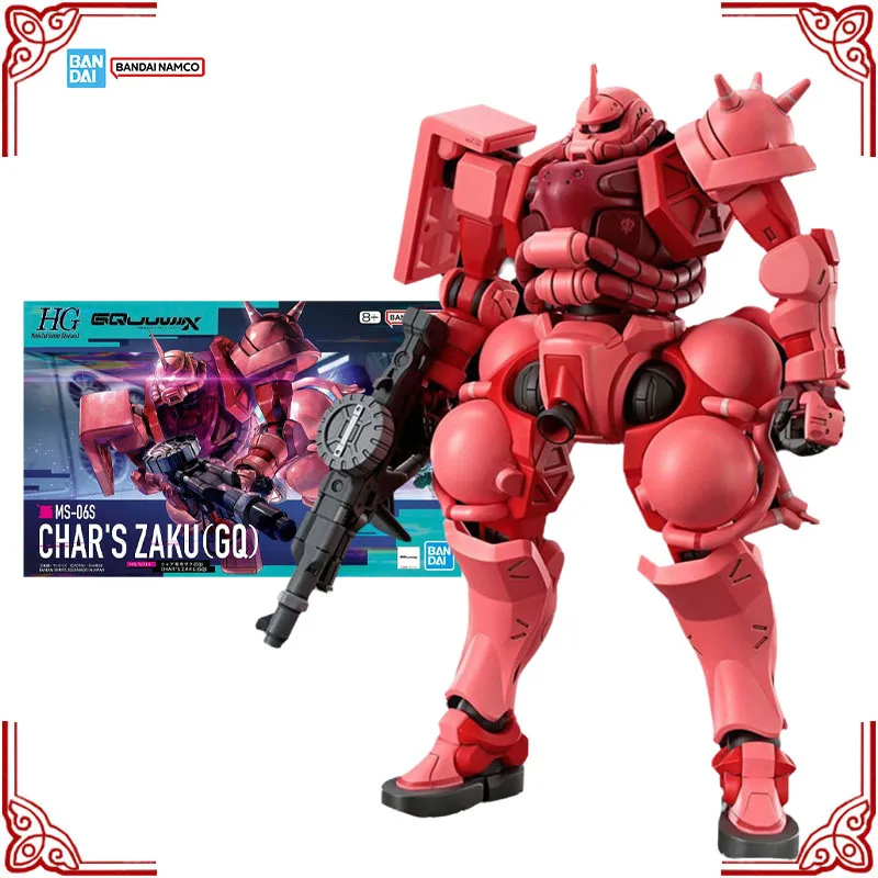 متوفر في المخزون حقيقية بانداي جاندام أطقم منمذجة HG 1/144 MS-06S Char' S Zaku GQ أنيمي عمل الشكل جمع التجمع نموذج الأولاد اللعب #1