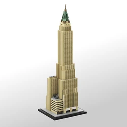 1:800 Architecture Series Manhattan Bank Trust Building Street View Classic Building Block Model Toy Building Block Gift