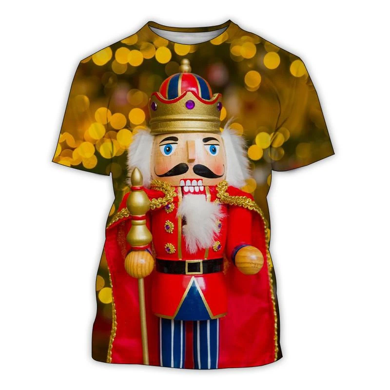 Summer Hot New Funny Nutcracker 3D Printed T-shirt Men\'s Fashion Casual T-shirt Personality Harajuku Men and Women T-shirt Kids