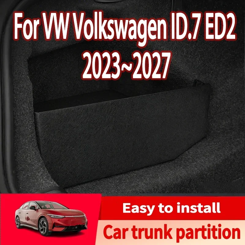 Caja de Almacenamiento Multifuncional para Auto, para VW Volkswagen ID.7 ED2 2023~2027, Partición de Almacenamiento para Maleter