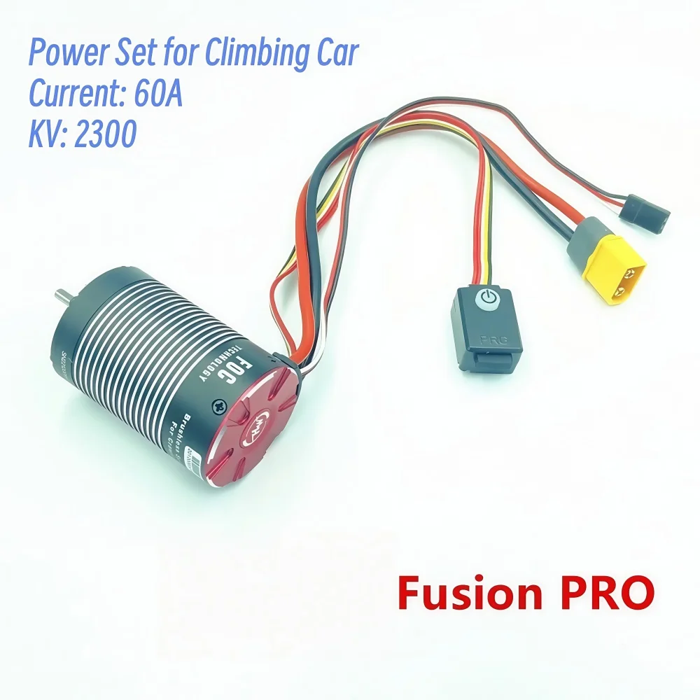 

FATJAY Hobbywing Fusion PRO 2300KV 2-in-1 Climbing Motor Brushless Waterproof Sensored 2-3S FOR 1/10th Crawler