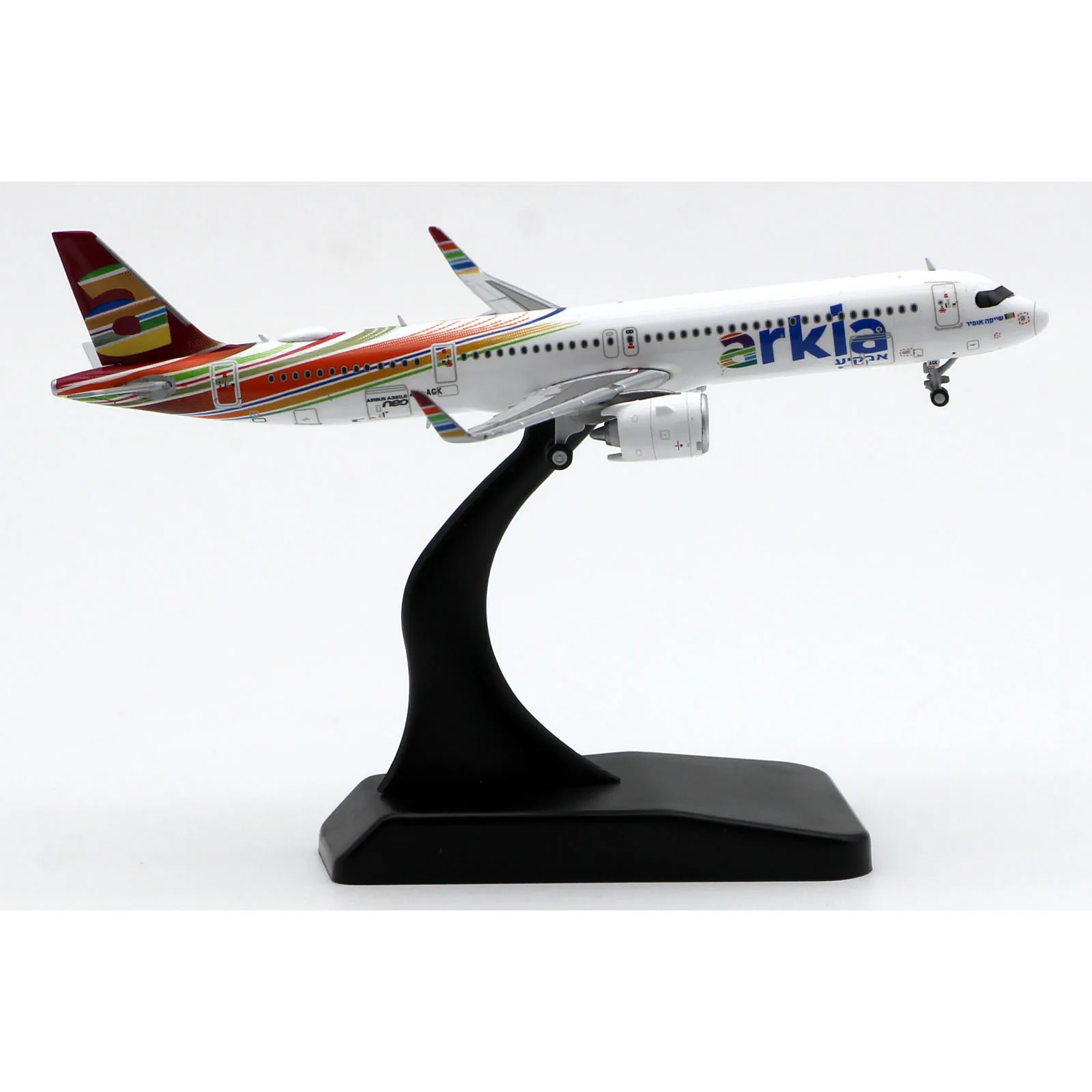 XX4450 Alloy Collectible Plane Gift JC Wings 1:400 Arkia Airlines Airbus A321neo Diecast Aircraft JET Model 4X-AGK With Stand