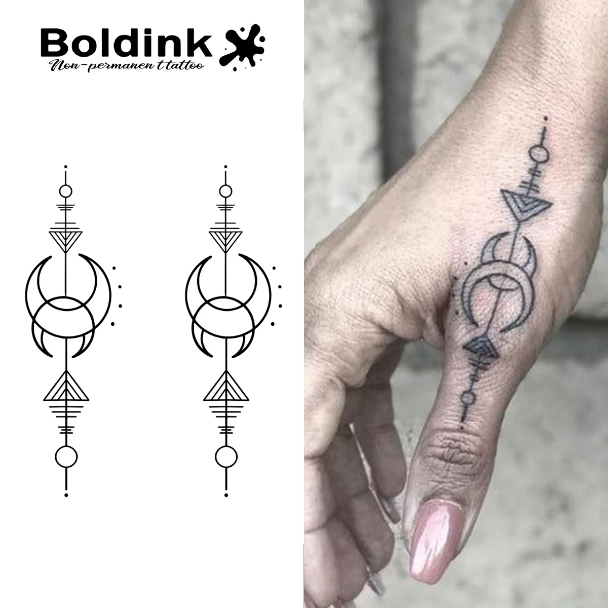 

Astral Patterns Temporary Tattoo,Lasts To 15 Days New Technology Magic Waterproof Semi Permanent Sticker.