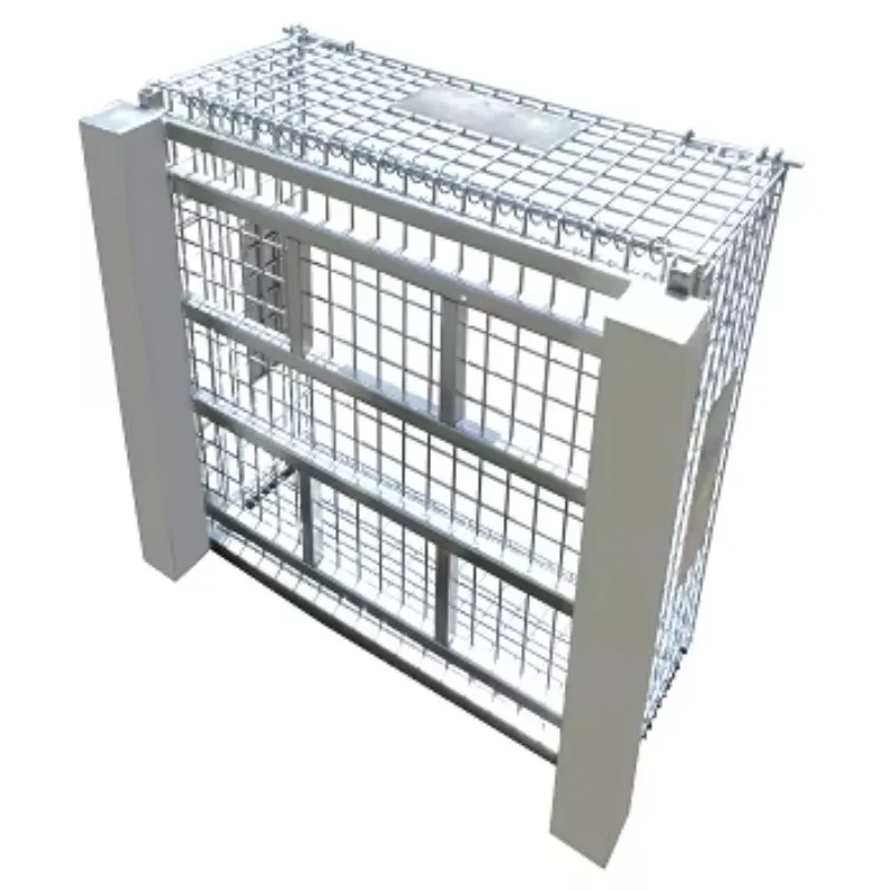 chicken coop Wire Mesh Container Warehouse Light Duty 500kg Stacking Folding Metal Galvanized Wire Metal Pallet Storage Cages f