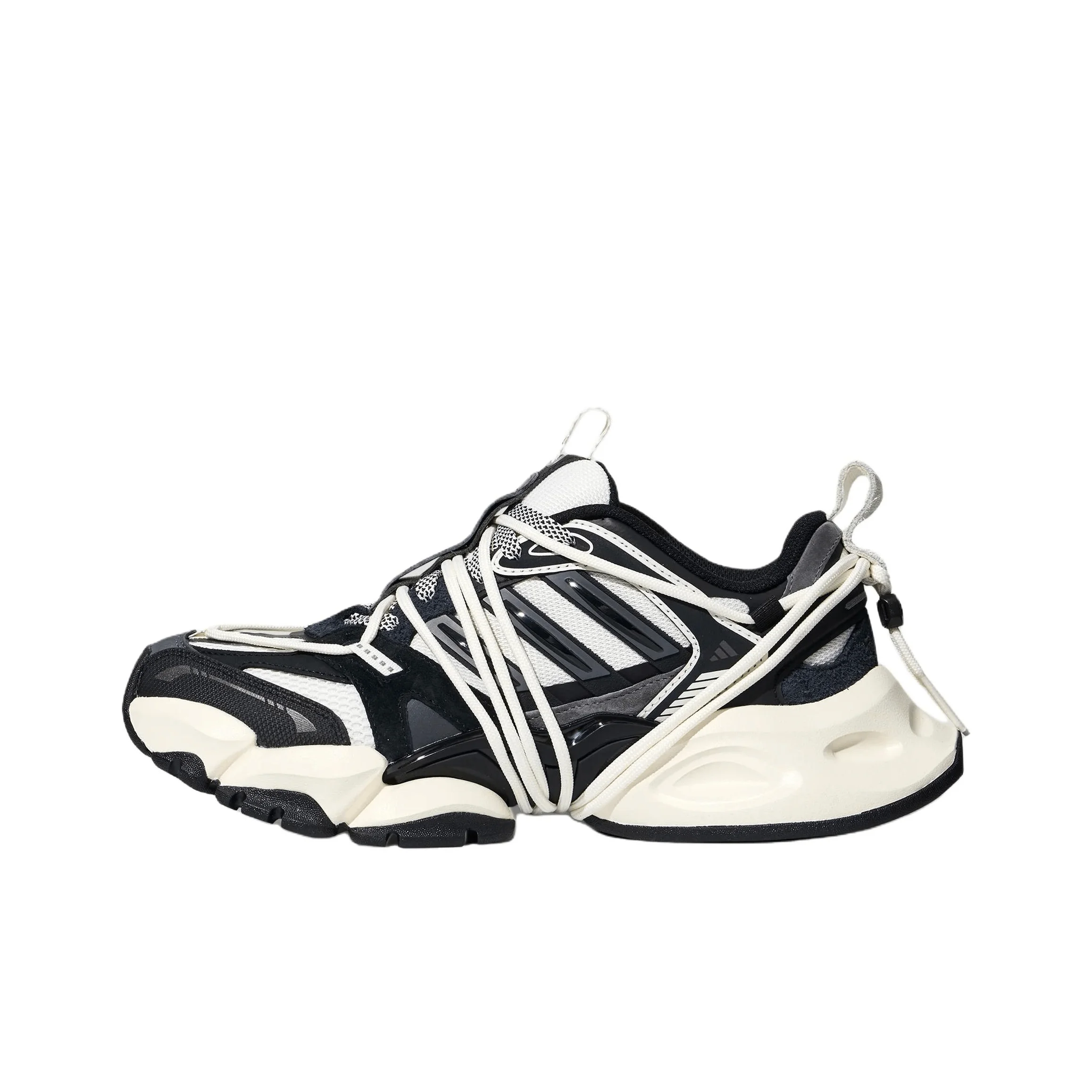 Adidas XLG RUNNER DELUXE 2.0 Running Shoes Unisex Low Top Jade White/Black/Bright Metal Iron Gray KZ7200